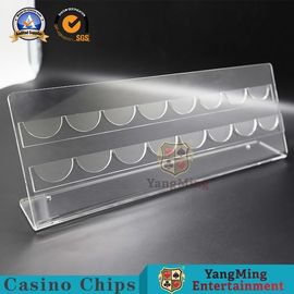 Round Poker Chips Display Holder / Fully Transparent Roulette Casino Table Holder