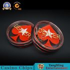 Round Transparent Texas Carving Poker Dealer Button Marker Code Card Game Bet Positioning Accessories