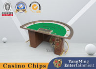 Semicircle 7Cards Blackjack Poker Table With Fireproof Tablecloth