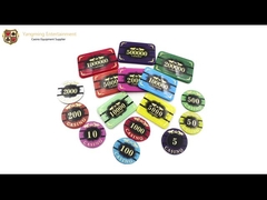 تراشه های پوکر کازینو Baccarat Dragon Tiger Tiger طلای داغ اکریلیک سفارشی با UV