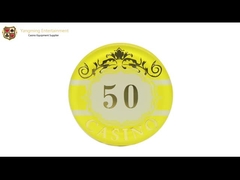 ماکائو سه لایه کریستال اکریلیک کازینو تراشه پوکر 760 قطعه طلا مهر زنی UV