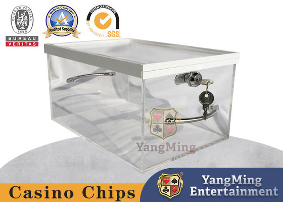 خرید جعبه کارت زباله ای آکریلیک شفاف قفل می شود جعبه هدیه بازی میز بازی کازینو تولید آنلاین