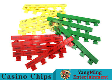 خرید دارنده میز بازی پوکر کازینو Baccarat دارنده دارنده سفال پلاستیکی اختصاصی مهر و موم پلاستیکی با سه رنگ تولید آنلاین