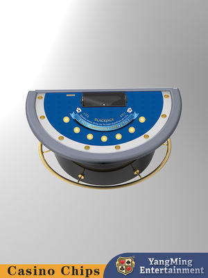 خرید عمده فروشی سفارشی نیم گرد چرخدار Blackjack میز پوکر بین المللی استاندارد Blackjack بازی کارت تراشه میز بازی تولید آنلاین