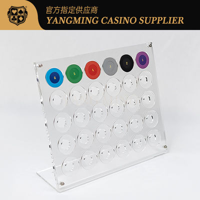 خرید 30pcs 40mm آکریلیک تراشه ریک برای کازینو سفارشی رولت میز تراشه نمایش تولید آنلاین