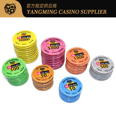 خرید کریستال شفاف برچسب ABS کازینو آکریلیک گرد و اکتل RFID پوکر تراشه کازینو تراشه های UV مجموعه تخته با کد امنیتی تولید آنلاین