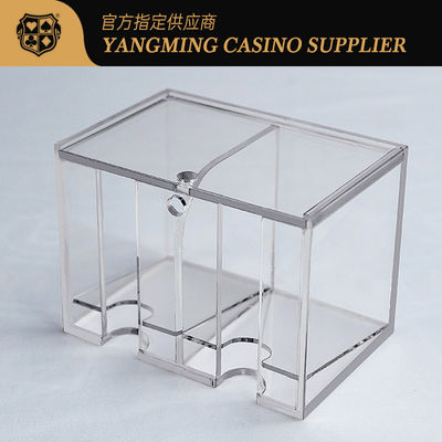 خرید High Quality Acrylic Clear 8 Deck Discard Holder Baccarat Casino Poker Game Table Waste Card Holder تولید آنلاین