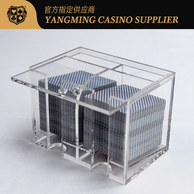 خرید 8 Deck Casino Grade Acrylic Clear Scrap Card Case Holder Club Poker Game Tabletop Discard Holder تولید آنلاین