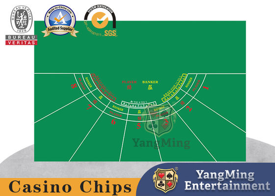 خرید Baccarat Semi-Circular 8 Players No 4 Game سفره ضد آب حرفه ای موجود در انبار طرح Texas Hold'Em Dragon Tiger تولید آنلاین