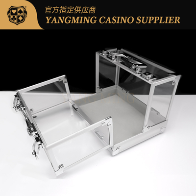 خرید جعبه پوکر اکریلیک کازینو حرفه ای - نگهدارنده 600 چیپ با 6 سینی ذخیره سازی تولید آنلاین