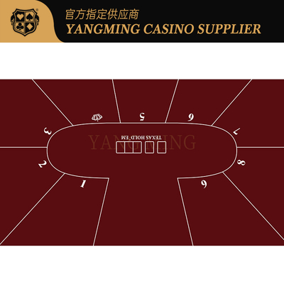 خرید Custom Texas Hold'em Poker Table Mat – 9 Player Casino Game Layout تولید آنلاین