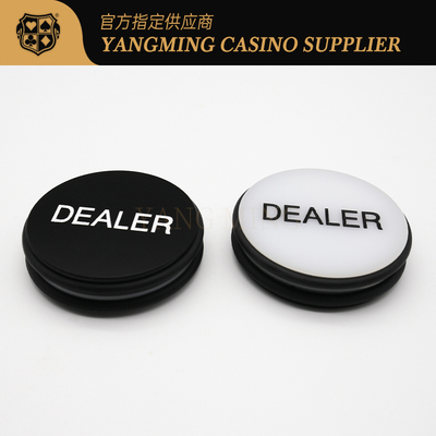خرید Texas Hold 'Em سیاه و سفید حکاکی دو طرفه دور فروشنده کارت تراشه تراشه پوکر اندازه میز فشار دادن قطعه موقعیت تولید آنلاین