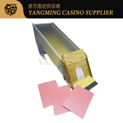 خرید میز قمار نمایندگی فروش کفش طلای زرد 8 کارت های پخش یخ زده Shuffler تولید آنلاین