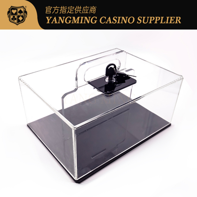 خرید بازی Metallic Iron + Lock Acrylic Poker Chip Case کامل و شفاف بازی جدول Baccarat تولید آنلاین