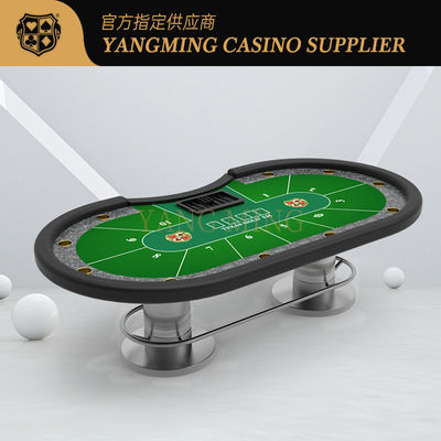 خرید Oval Metal Disc Texas Fireproof Board Game Poker Table BV Certification تولید آنلاین