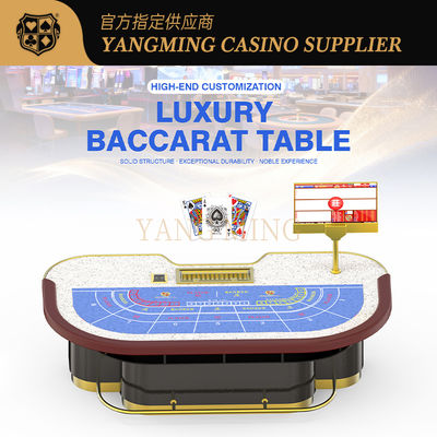 خرید 10 Persons High Quality Poker Table Solid Wood Baccarat Gambling Table For Sale تولید آنلاین