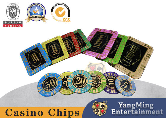 خرید Rectangular / Poker Chips of Anti-counterfeiting کریستال کیسینو چیپس برای بازی های قمار مخصوص کازینو تولید آنلاین