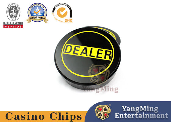 خرید دکمه پوکر فروشنده دکوراسیون اکریلیک مواد Texas Hold 'Em Poker شکل گرد سیاه رنگ تولید آنلاین