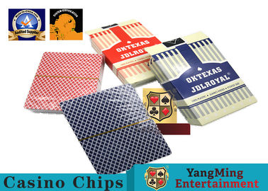 خرید کارتهای بازی کازینو Texas Hold 'Em Poker Texas Holding Em 3.3mm ضخامت تولید آنلاین