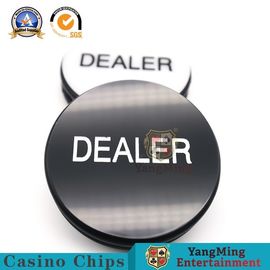 خرید دکمه فروشنده پلاستیک پوکر 7 X 2cm دو حکاکی کریستال سیاه و سفید دو چهره لوکس جامبو تولید آنلاین
