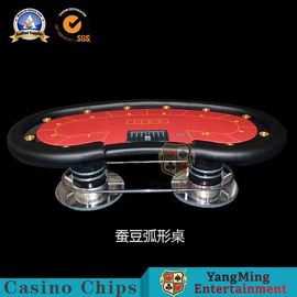 خرید میز پوکر تاشو 8-10 نفره بیضی شکل میزگرد پوکر Texas Hold'Em با میز بالای پارچه ضد آب تولید آنلاین