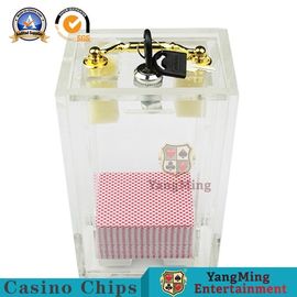 خرید کارت های بازی اکریلیک قفل فلزی را دور ریختن Baccarat Dragon Tiger Gambling Table Table Games Playing Cards 8 Game تولید آنلاین