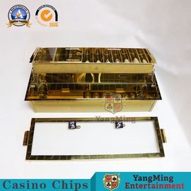 خرید 540 * 235mm Chip Tray VIP Club Double Layer 2 Metal Lock Gambling تراشه Float 10 Rows Case Combination تولید آنلاین