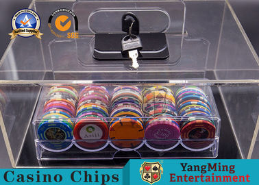خرید Clay Round Shape Acrylic Poker Chips Box Club Spot 400pcs 40mm عملیات انسانی تولید آنلاین