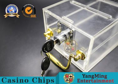 خرید لوازم جانبی بازی 745g کازینو دسته کامل پاک کننده ضخامت آکریلیک قفل جعبه انکار تولید آنلاین