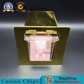خرید کارت های بازی کارت زرد تیتانیوم از جنس استنلس استیل ، دارنده جعبه کارت مخفی GamblingTable تولید آنلاین