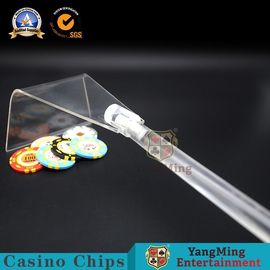 خرید لوازم جانبی بازی کازینو شفاف کامل تراشه های آکریلیک پوکر Rake / پلاستیک جداسازی تلسکوپی جداسازی قمار تراشه قمار Rake تولید آنلاین