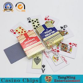 خرید کارتهای بازی Texas Hold 'Em Casino بازی کارتهای پوکر معمولی PVC Dull Polish Board Games تولید آنلاین