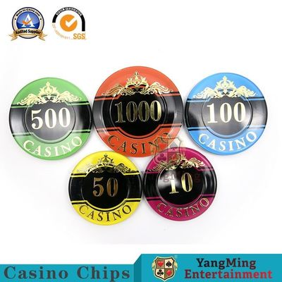 خرید تراشه های اکریلیک 50 میلی متری مجموعه تراشه های پلاستیکی داغ مهر زنی Texas Hold 'Em تولید آنلاین