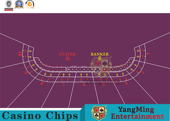 خرید 9 نفره Baccarat و Texas Hold’Em چاپ استاندارد رنگی پوکر ضد آب بازی سفره سفارشی سازنده تولید کننده تولید آنلاین