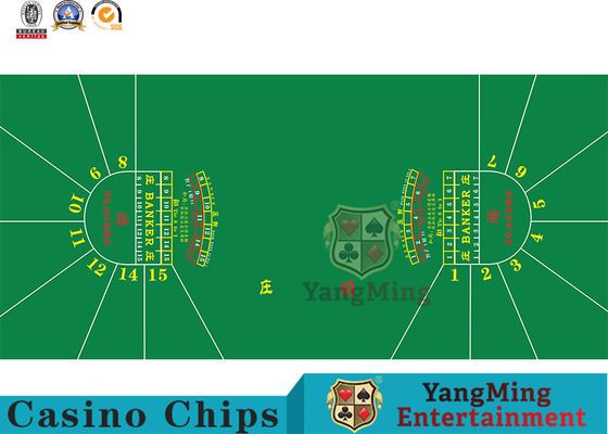 خرید 15 نفره Green Baccarat Poker Game Luxury Layout Layout Version Two-Raund توزیع کارخانه طراحی سفارشی پارچه میز تولید آنلاین