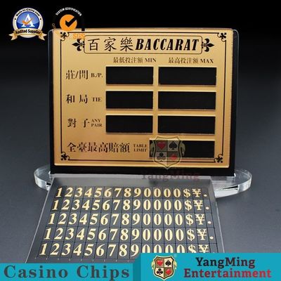 خرید Golden Table Transparent Acrylic Baccarat Poker Entertainment Board Game Limited Card Red Table Chip Table Manual Sign Digital تولید آنلاین