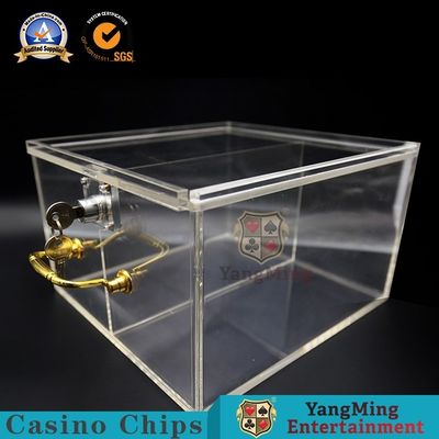 خرید جعبه تراشه اکریلیک ضخیم دو شبکه تراشه سفارشی قفل فلزی نسخه لوکس قابل حمل جعبه ذخیره کارت تراشه پوکر تولید آنلاین
