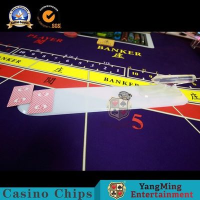 خرید با کیفیت بالا اکریلیک شفاف دسته کارت Solitaire توزیع کننده Baccarat Poker Club Countertop لوازم جانبی خشت پلاستیک تولید آنلاین