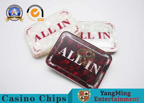 خرید کارت موقعیت یابی مربع داغ قرمز و سفید مربع لوازم جانبی میز بازی Texas Hold 'Em ALL IN نام تجاری تولید آنلاین