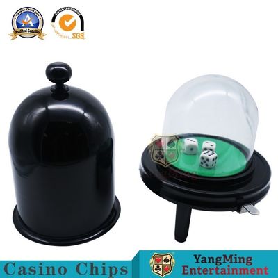 خرید Metal Manual Pressing Dice Cup Poker Table Table Matching Glass Cover تولید آنلاین