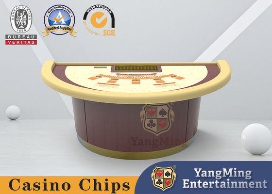خرید MDF Board Blackjack Poker بازی شطرنج میز نیمه دایره ای دور گرد تولید آنلاین