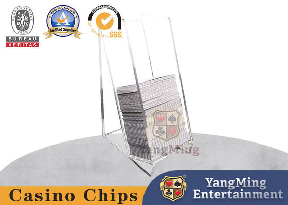 خرید کاملاً شفاف نگهدارنده پوکر اکریلیک ضخیم و ضخیم 8Sets Solitaire تولید آنلاین
