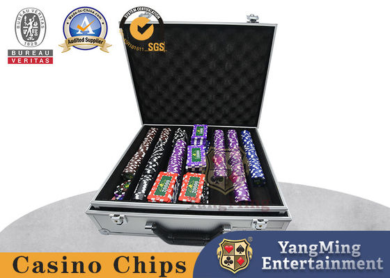 خرید دور 14 گرم Clay Personalized Casino Poker Chip Set with Metal Core تولید آنلاین