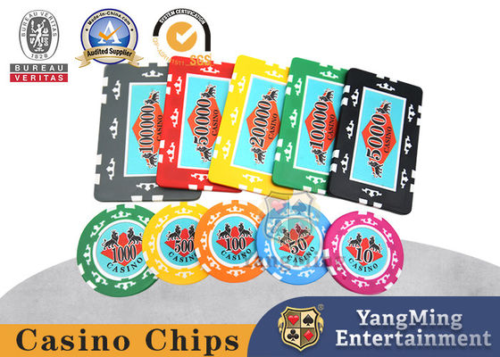 خرید ست تراشه SGS Anti -Counterfeit Frosted Sticker High Roller Casino Set Chip تولید آنلاین