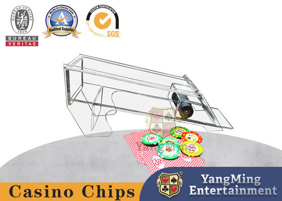 خرید کاملا شفاف ضخیم 8 مجموعه پوکر بازی یک نفره اکریلیک فروشنده Shuffler تولید آنلاین