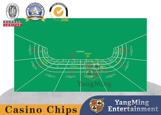خرید 8 بازیکن Baccarat پوکر میز نمدی جلد CMYK Color تولید آنلاین