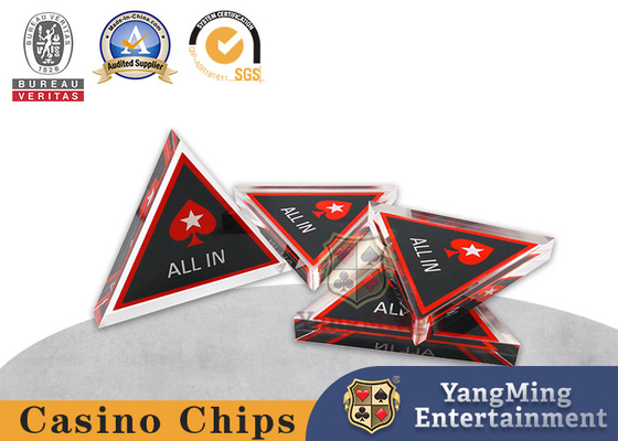 خرید دکمه اکریلیک سفارشی مثلث ALL در پوکر ضخامت 8 میلی متر تولید آنلاین