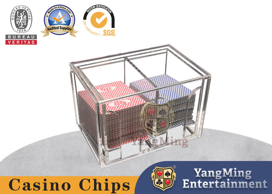 خرید جعبه کارت بازی 8 عرشه کریستال شفاف اکریلیک تولید آنلاین