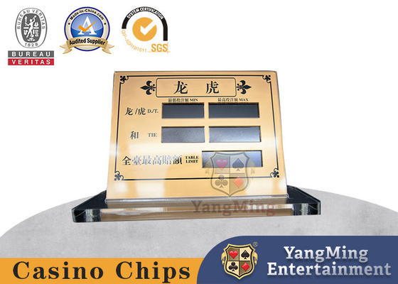 خرید نمایش کارت شرط بندی کازینو پوکر باکارات طلای شفاف اکریلیک تولید آنلاین