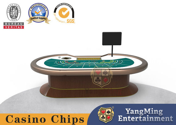 طراحی ارتقا یافته میز پوکر Baccarat بازی کارتی پوکر بیضی کازینو Dragon Tiger